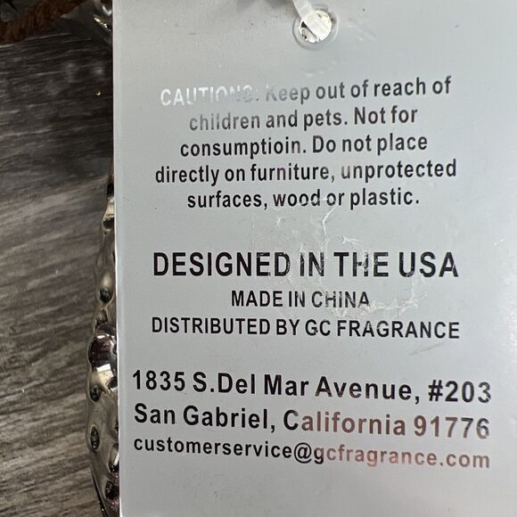 GC Home Silver Starfish Potpourri Sachet Holder Ceramic Coastal Beach 7” NWT - Picture 3 of 6